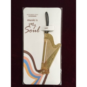 Music is my Soul - Gold color Bookmark